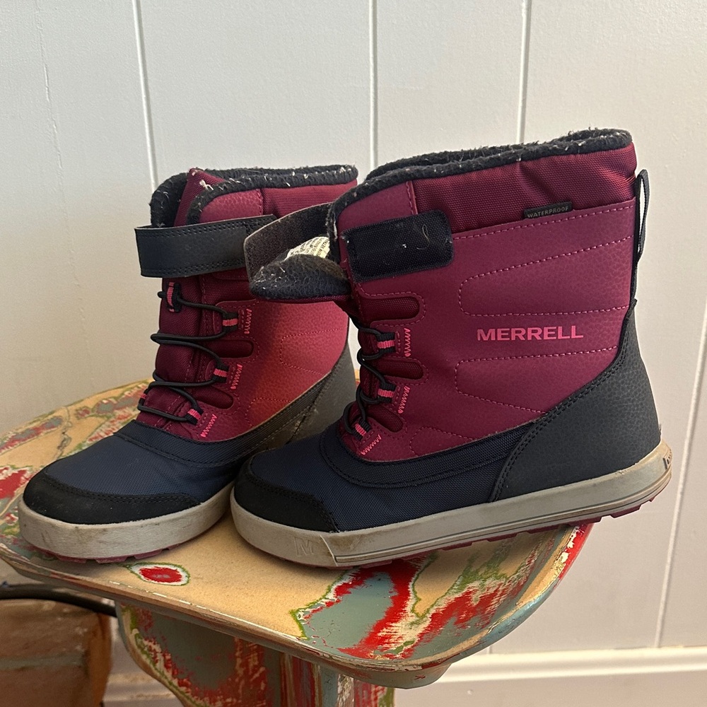 Merrell Kids' Boots - Burgundy and Navy